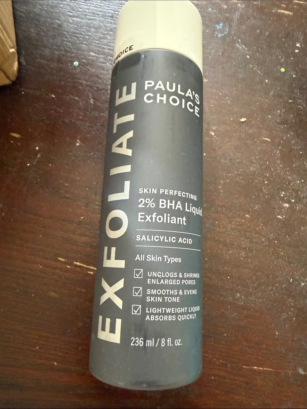 Paula's Choice Gray EXFOLIATE 2% BHA Liquid Exfoliant 8oz